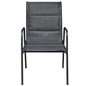 Set mobilier de exterior, 5 piese, negru, oțel - Img 7