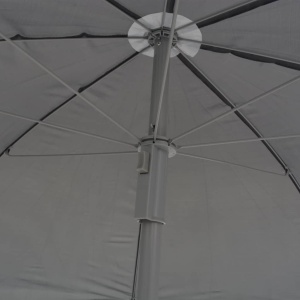 Set mobilier de exterior, 6 piese, gri, oțel și textilenă - Img 3