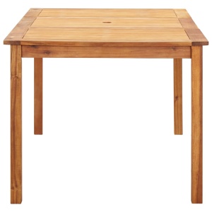 Set mobilier de exterior, 7 piese, gri, poliratan, lemn acacia - Img 4