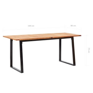 Set mobilier de exterior, 7 piese, gri, poliratan, lemn acacia - Img 10