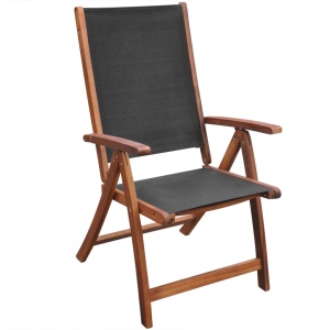 Set mobilier de exterior, 7 piese, lemn masiv de acacia - Img 6