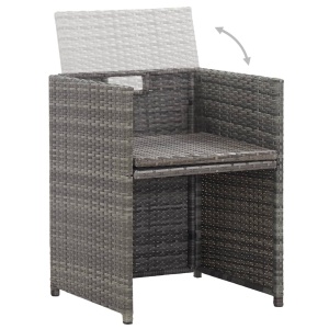 Set mobilier de exterior cu perne 17 piese antracit poliratan - Img 9