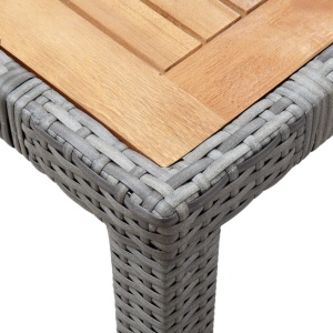 Set mobilier de exterior cu perne, 7 piese, gri, poliratan - Img 8