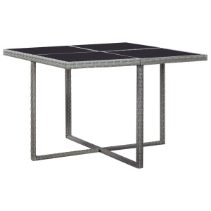 Set mobilier de exterior cu perne, 9 piese, antracit, poliratan - Img 6