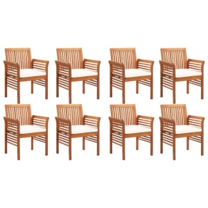 Set mobilier de exterior cu perne 9 piese lemn masiv de acacia - Img 4