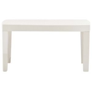 Set mobilier de grădină, 3 piese, alb, plastic - Img 6