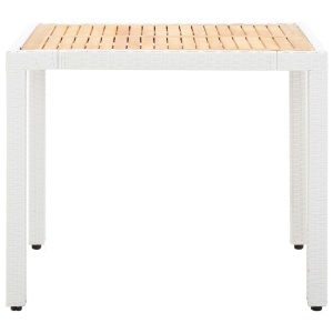 Set mobilier de grădină, 5 piese, alb, poliratan - Img 3