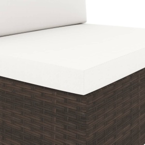 Set mobilier de grădină, 6 piese, maro, poliratan - Img 6