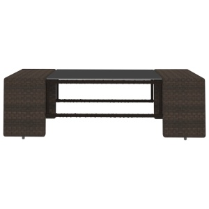 Set mobilier de grădină, 7 piese, maro, poliratan - Img 10