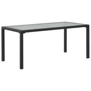 Set mobilier de grădină cu perne, 3 piese, gri, poliratan - Img 8