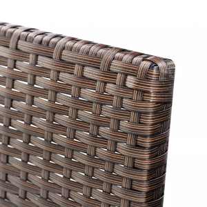 Set mobilier de grădină cu perne, 3 piese, maro, poliratan - Img 5