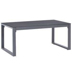 Set mobilier de grădină cu perne 3 piese negru aluminiu - Img 3