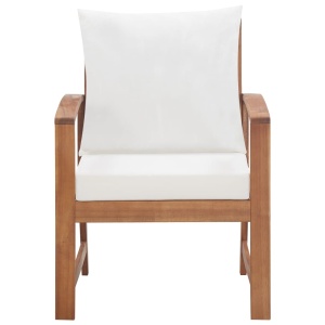 Set mobilier de grădină cu perne, 4 piese, lemn masiv de acacia - Img 9