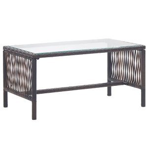 Set mobilier de grădină cu perne, 4 piese, maro, poliratan - Img 3