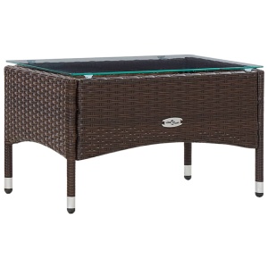 Set mobilier de grădină cu perne, 5 piese, maro, poliratan - Img 10