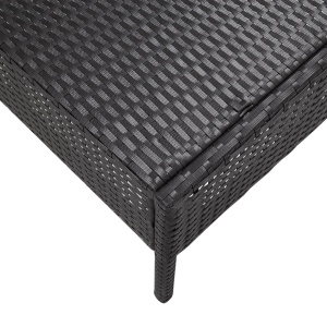 Set mobilier de grădină cu perne, 5 piese, negru, poliratan - Img 10