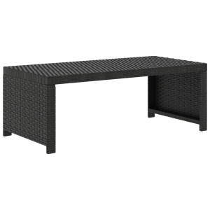 Set mobilier de grădină cu perne, 5 piese, negru, poliratan - Img 12