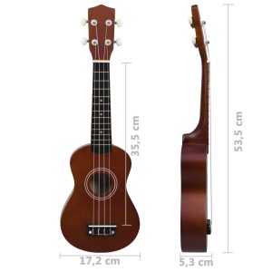 Set ukulele soprano, cu husă, pentru copii, 21", lemn - Img 10