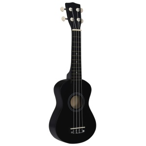 Set ukulele soprano, cu husă, pentru copii, negru, 21" - Img 8