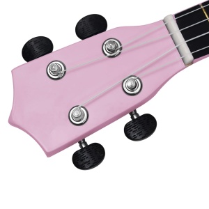 Set ukulele Soprano pentru copii, cu husă, roz, 21" - Img 11