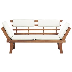 Șezlong/Bancă grădină, lemn masiv de acacia, 190 x 66 x 75 cm - Img 4