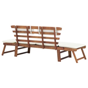 Șezlong/Bancă grădină, lemn masiv de acacia, 190 x 66 x 75 cm - Img 5