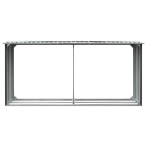 Șopron depozitare lemne, oțel galvanizat, 330x92x153 cm, gri - Img 3
