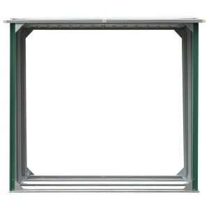 Șopron depozitare lemne, verde, 172x91x154 cm, oțel galvanizat - Img 3