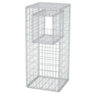 Stâlp coș gabion/jardinieră, oțel, 50 x 50 x 120 cm - Img 2