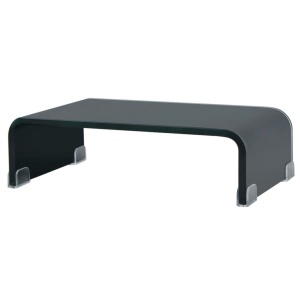 Stativ TV/Suport monitor, sticlă, 40 x 25 x 11 cm, negru