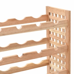 Stativ vinuri pentru 25 de sticle 63x25x73cm lemn masiv nuc - Img 5