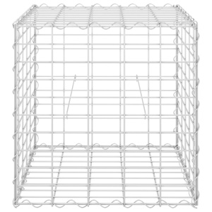 Strat inălțat cub gabion, 50 x 50 x 50 cm, sârmă de oțel - Img 3