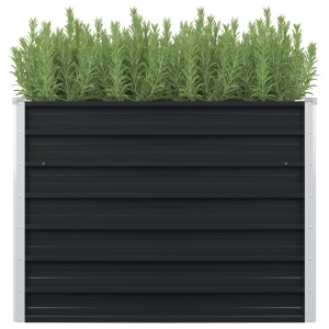 Strat inălțat de grădină antracit 100x100x77 cm oțel galvanizat