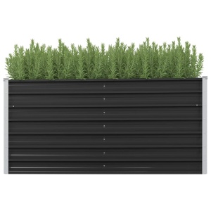 Strat inălțat de grădină antracit 160x40x77 cm oțel galvanizat
