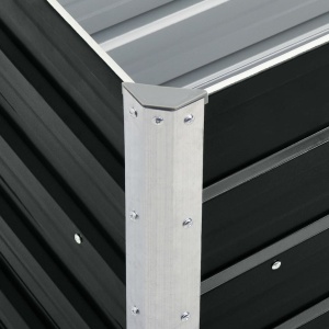 Strat inălțat de grădină antracit 240x40x77 cm oțel galvanizat - Img 2