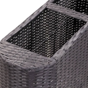 Strat inălțat de grădină negru 80x25x40 cm poliratan - Img 5