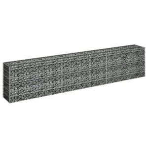 Strat inălțat gabion, 270 x 30 x 60 cm, oțel galvanizat - Img 3
