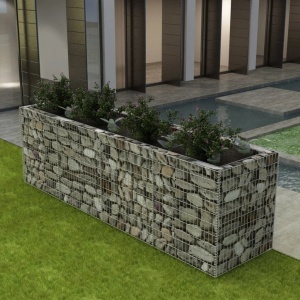Strat inălțat gabion, 360 x 90 x 100 cm, oțel