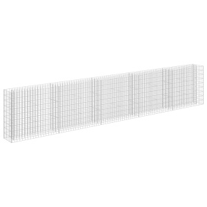 Strat inălțat gabion, 450 x 30 x 90 cm, oțel inoxidabil - Img 2
