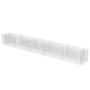 Strat inălțat gabion, 450 x 50 x 50 cm, oțel galvanizat - Img 2