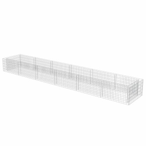 Strat inălțat gabion, 540 x 90 x 50 cm, oțel galvanizat - Img 2