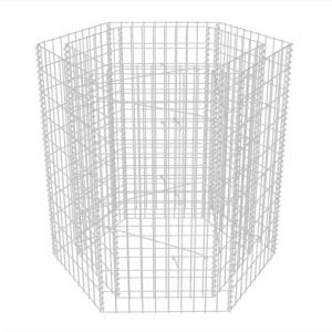Strat inălțat gabion hexagonal, 100 x 90 x 100 cm - Img 2