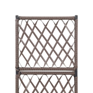 Strat inălțat spalier cu 1 ghiveci maro 30x30x107 cm poliratan - Img 7