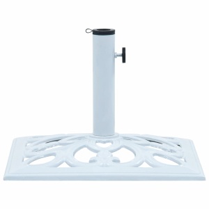 Suport de umbrelă, alb, 12 kg, fontă, 49 cm - Img 2