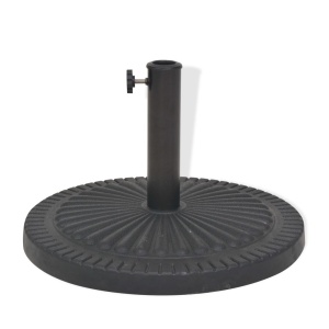 Suport umbrelă de soare, rășină, rotund, negru, 14 kg - Img 4