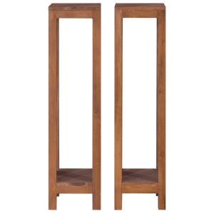 Suporturi de plante, 2 piese, 25x25x100 cm, lemn masiv de tec - Img 3