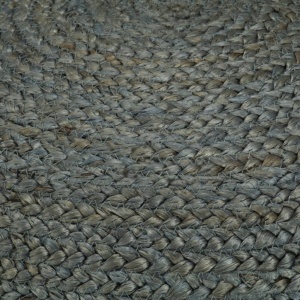 Taburet lucrat manual, verde olive, 45x30 cm, iută - Img 2