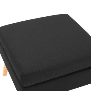 Taburet, negru, material textil - Img 3