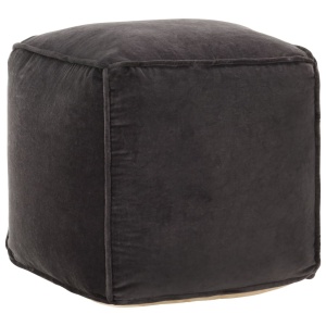 Taburet puf, antracit, 40 x 40 x 40 cm, catifea