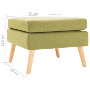 Taburet, verde, material textil - Img 5